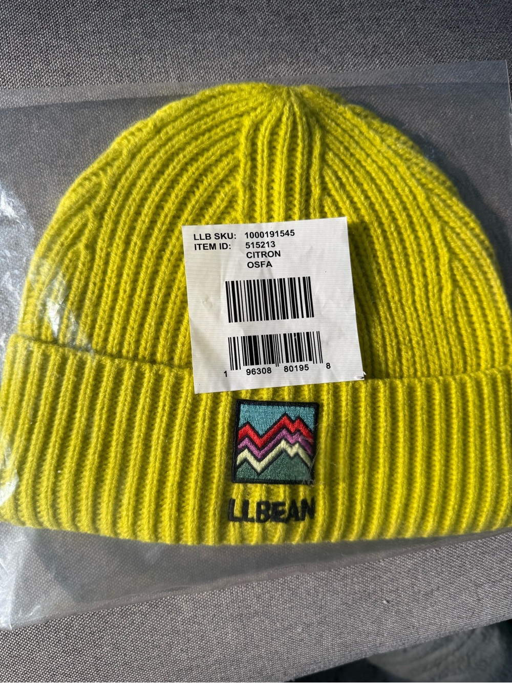 L.L. Bean Ribbed Beanie - Citron